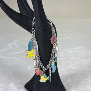 2013 Disney Jewelry The Little Mermaid Multicharm Metal Bracelet Authentic Chrty
